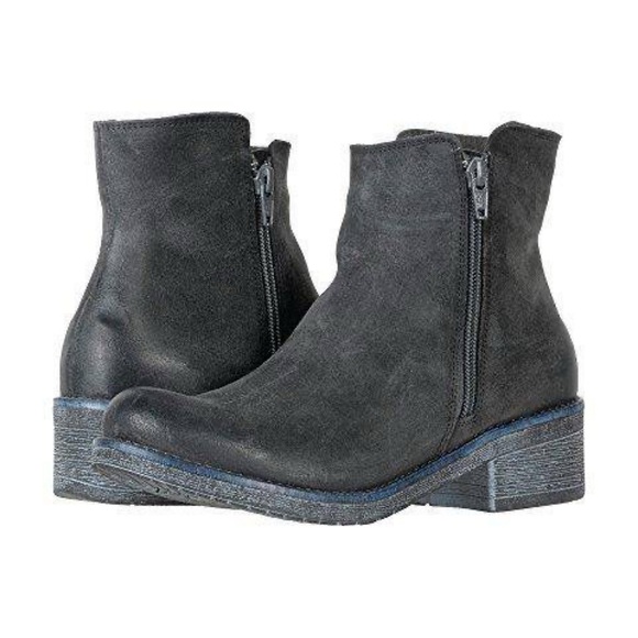 Naot Women’s Wander Boots Oily Midnight Gray Suede Double Zip Ankle 40/US 9